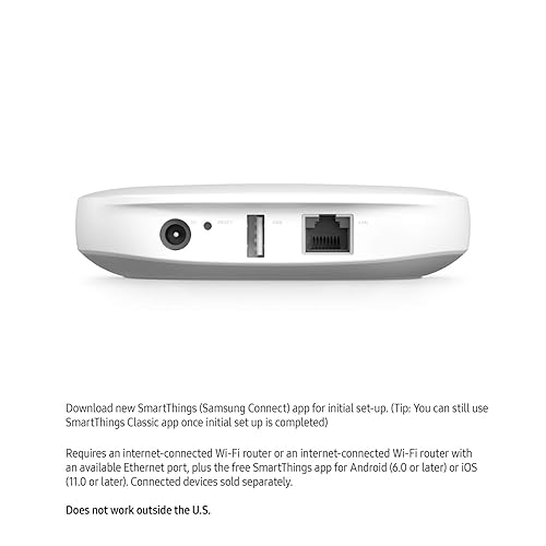 SmartThings Hub 3rd Generation [GP-U999SJVLGDA] Smart Home Automation Hub  Home Monitoring Smart Devices Alex