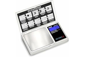 American Weigh Scales AWS-1KG-SIL Signature Series Digital Pocket Scale, 1000 by 0.1 G, Silver