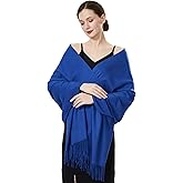QBSM Womens Large Soft Wedding Evening Pashmina Shawls Wrap Scarfs