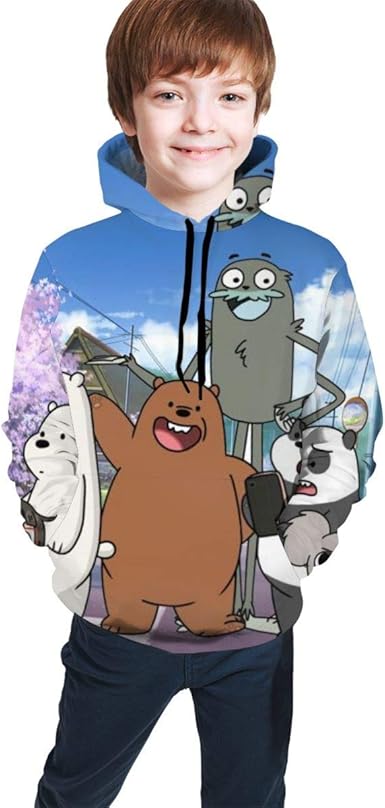 Ishengx Nous Ba Re Ours Drole Et Beau Adolescent Sweat A Capuche Veste Noir Confortable Classique Garcon Et Fille Unisexe Bebe Amazon Fr Vetements Et Accessoires