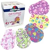 Ortopad&reg; Girls Adhesive Eye Patches, 50/bx, Ice Cream Pack, Jr Size 0-2 yr | Soft eco-friendly bamboo fabric, gentle adhesive lets skin breathe, junior size for ages 0-2