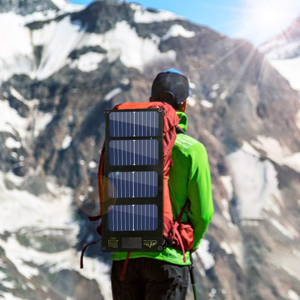 Slim Solar Phone Charger BigBlue 24W Portable Solar Charger with 3 USB Ports(5V/4A Max Total) for Camping, Foldable SunPower Solar Panel for iPhone 11/Xs/X/8/7, iPad, Samsung Galaxy, Google Pixel etc.: Home Audio & Theater
