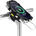 【Bone】 Bike Phone Mount Universal 2 in 1 Phone Holder for Bike, Charger Mount Stem, Bike Accessories for iPhone 13 12 11 Pro Max Samsung S20 S21, Fit 4.7"-7.2" Phones (Bike Tie Pro Pack 2-Black)