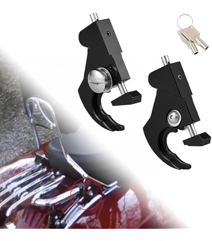 Schwarze Dreh-Clips Für Abnehmbare Sissy Bar & Gepäckträger – Kompatibel Mit Harley Touring, Softail, Sportster