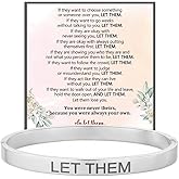 LIU JUN Dont Let The Hard Days Win Motivational Bangle, 18k Gold Plated Stainless Steel Oval Engraved Inspirational Message Faith Cuff Bracelet Personalized Fashion Jewelry Gift