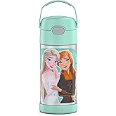 THERMOS FUNTAINER 12 Ounce Stainless Steel Kids Bottle, Frozen 2, Styles May Vary