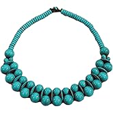 COLORFUL BLING Ethnic Large Chunky Wooden Beaded Necklaces Boho African Statement Necklace Handmade Tribal Collar Choker Bib Jewelry