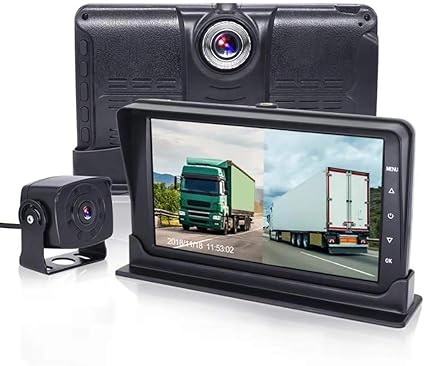 Amazon Obest ドライブレコーダー 前後カメラ トラック用 高画質 防水バックカメラ 日本語説明書付 広視野角170 駐車監視 動体感知 常時録画 12v 35v 7インチモニター 駐車支援 1年保証 32gbtfカード対応可能 オンダッシュモニター 家電 カメラ