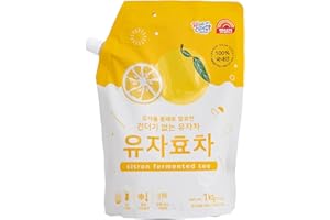 Korean Fermented Citron Yuzu Tea (Real Fruit Tea, No Caffeine, Fermented Citron Juice Concentrate), 2.2 Pound
