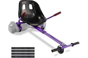 KKA Hoverboard Seat Attachment Go-Kart Fits 6.5”/ 8”/ 10” Hoverboards, Hover Cart for Kids & Adults, Accessory for Self Balancing Scooter