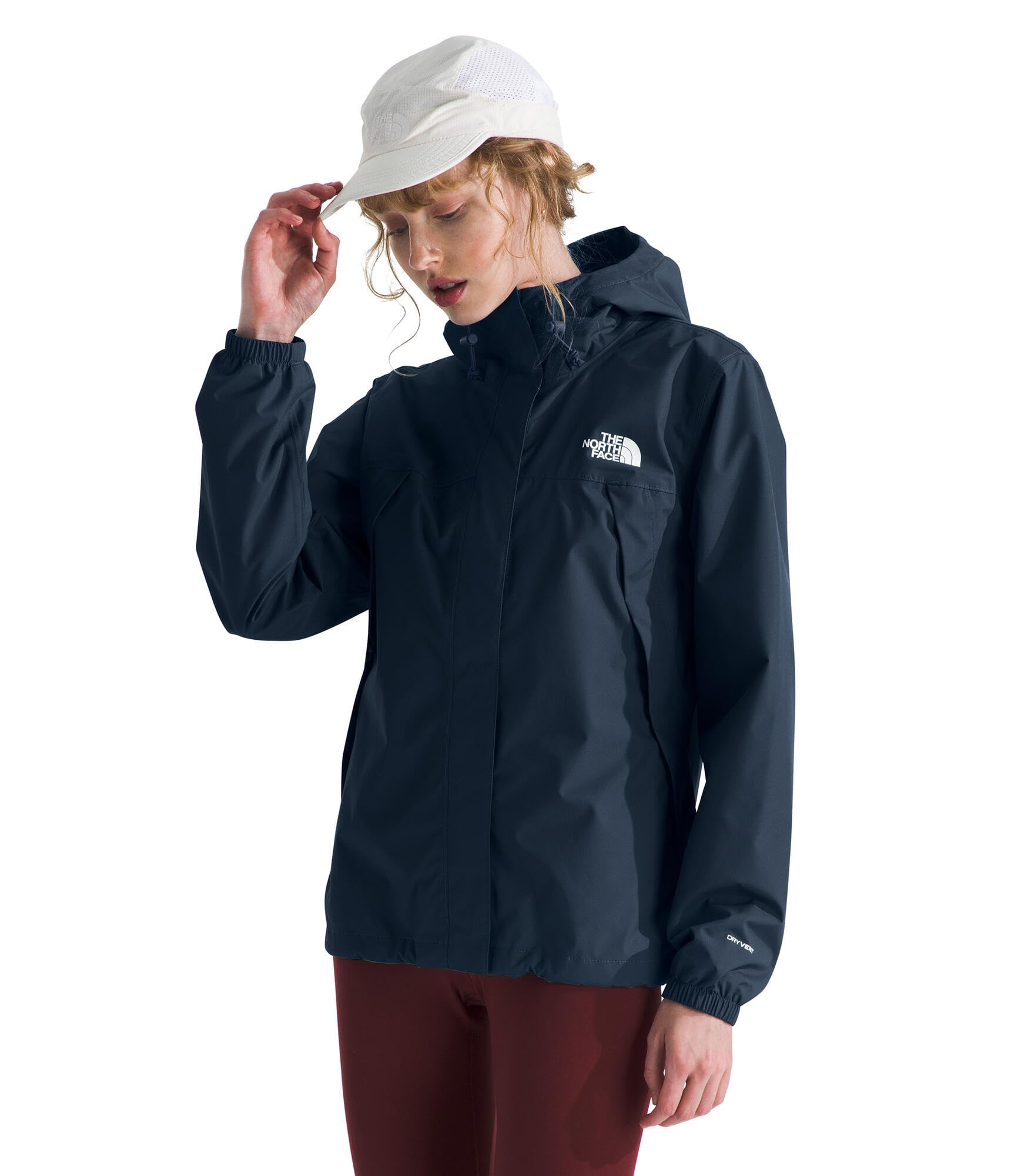 The North Face Women’s Antora Jacket (Standard & Plus Size) – Waterproof & Windproof Rain Coat, Secure Zip Hand Pockets, Summit Navy, X-Large
