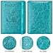 WALNEW Passport Holder for Travel, RFID Passport Cover Wallet for Women Men, PU Leather Passport Book Card Holder Case with Pen, Travelling Essentials for Flying