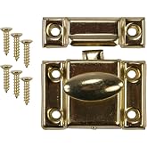 Cupboard Turn Brs 1.25" | 1-1/4 in long, 1-3/4 in wide, cabinet latch, cupboard hardware