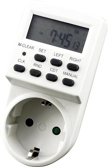 Schwaiger Pmzsu8d032 Zeitschalt Uhr Digital 20 Schaltzustande Je 7 Tage Intervall 1 Min Zufall Countdown Weiss Amazon De Baumarkt