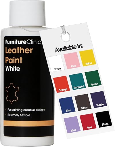 Furniture Clinic Leather Paint White 50ml Flexible for All Leathers