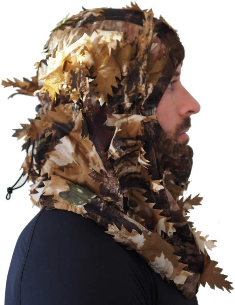 Arcturus Camo 3D Leaf Ghillie Camouflage Mask. Leafy, Full Coverage, Breathable Hunting Mask with Customizable Fit. Great for Turkey Season! (Forest Mix) : Sports & Outdoors