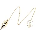 Spirit Hunter Goddess Brass Pendulum for Dowsing - Divination - Spiritual Answers (18K Gold Plated) - Moon Cat.