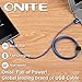 Onite 4 Pack of 1ft 3.3ft 6.6ft 10ft Braided Micro USB Charger Cable for LG Tribute HD Stylo 3 K7 K8, Samsung Galaxy J7 J5 S7 S6 S5, Note 3 4 5, Moto E G, Sony Xperia XA Ultra, BLU R1 Advance (Blue)