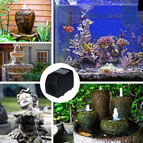 400 GPH Submersible Water Pumps for Aquarium, Tabletop Fountains, Pond, Water Gardens and Hydroponic Systems with Two Nozzles, CE-ROHS Approved, 5.9 ft Power Cord - Thumbnail 5