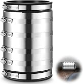Kingdder 1 Pcs 4 Inch XL Shielded Flexible Coupling, Below-Ground Pipe Connector for PVC, Cast Iron, Steel Pipes, DWV Sewer Drain, Fits OD 4.10-4.65 in