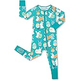 babee Reshinee Bamboo Viscose Baby Convertible Footie Pajama, Zipper Pajamas for Baby Boys & Girls, Sleep & Play Footed