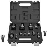 OTLOOMTBT 11PCS Impact Socket Adapter Reducer &amp; Swivel Set | 3PCS Universal Joint Adapter Kit, Heavy Duty Cr-Mo Steel, 360&deg; Rotation for Impact Wrench, Ratchet &amp; Tight Space Repair