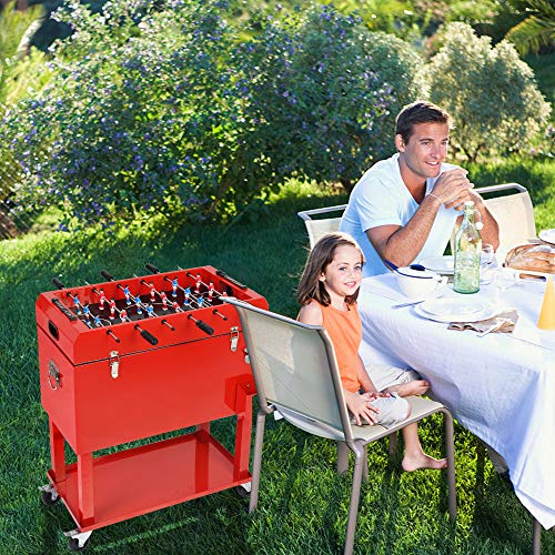 UPHA 68 Quart Rolling Patio Cooler for Outdoor Pool Party, Protable