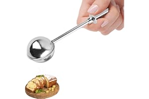 MAOMAOCHA Powdered Sugar Shaker Duster, Flour Sifter for Baking, Baker's Dusting Wand Dispenser with Spring-Operated Handle One-Handed Operation, Stainless Steel Spices Sugar Strainer Steeper Tea Balls
