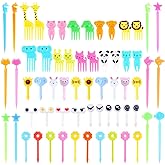 156PCS Animal Food Picks for Kids Bento Box Accessories, FATLODA Fun Kids Food Picks, Cute Fruit Toothpicks for Kids Lunch Ac