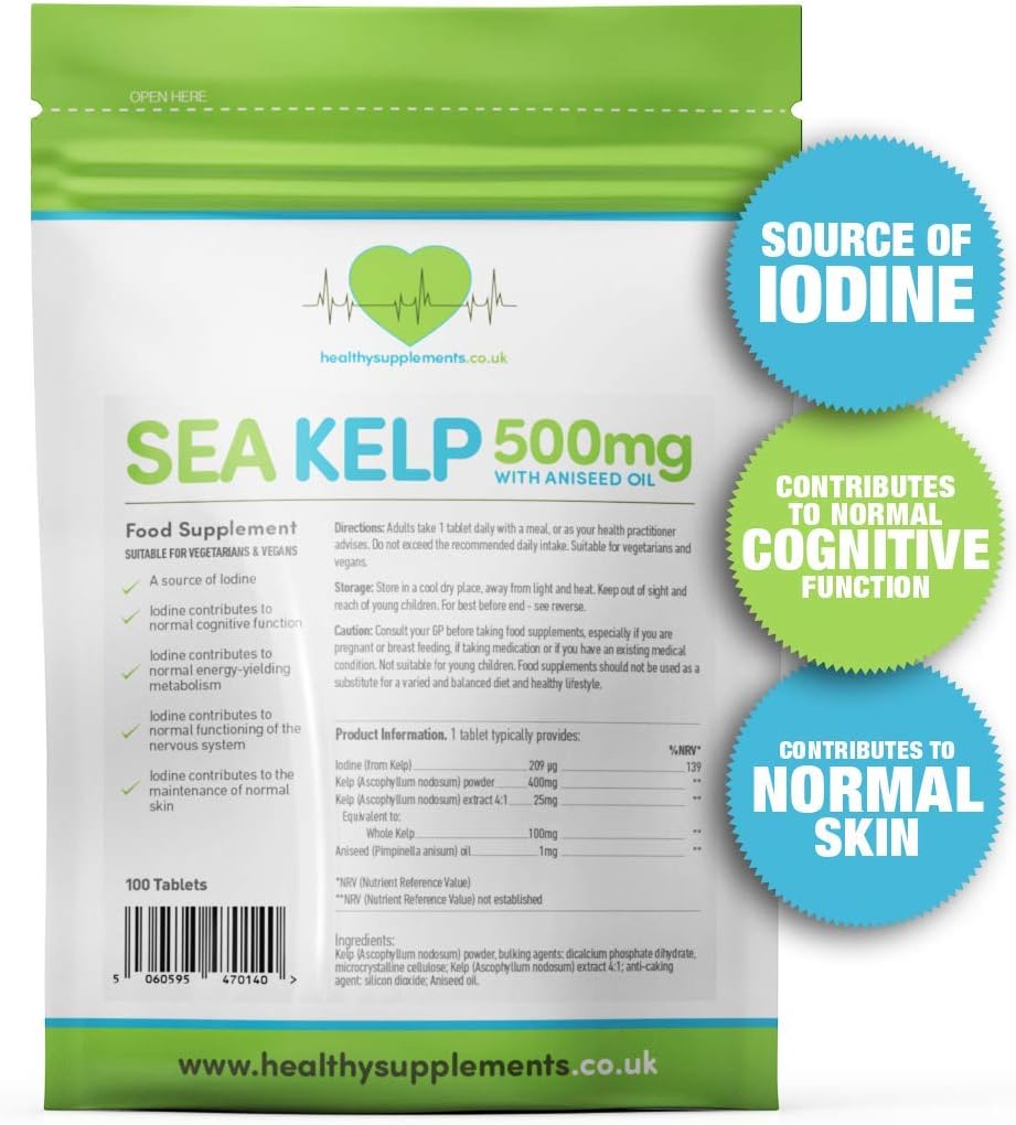 Healthy Supplements Sea Kelp 500mg 100 Caps