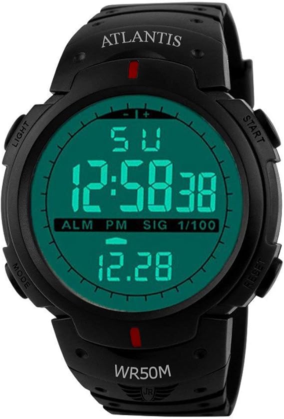 Relógio atlantis wr50m digital manual Clearance