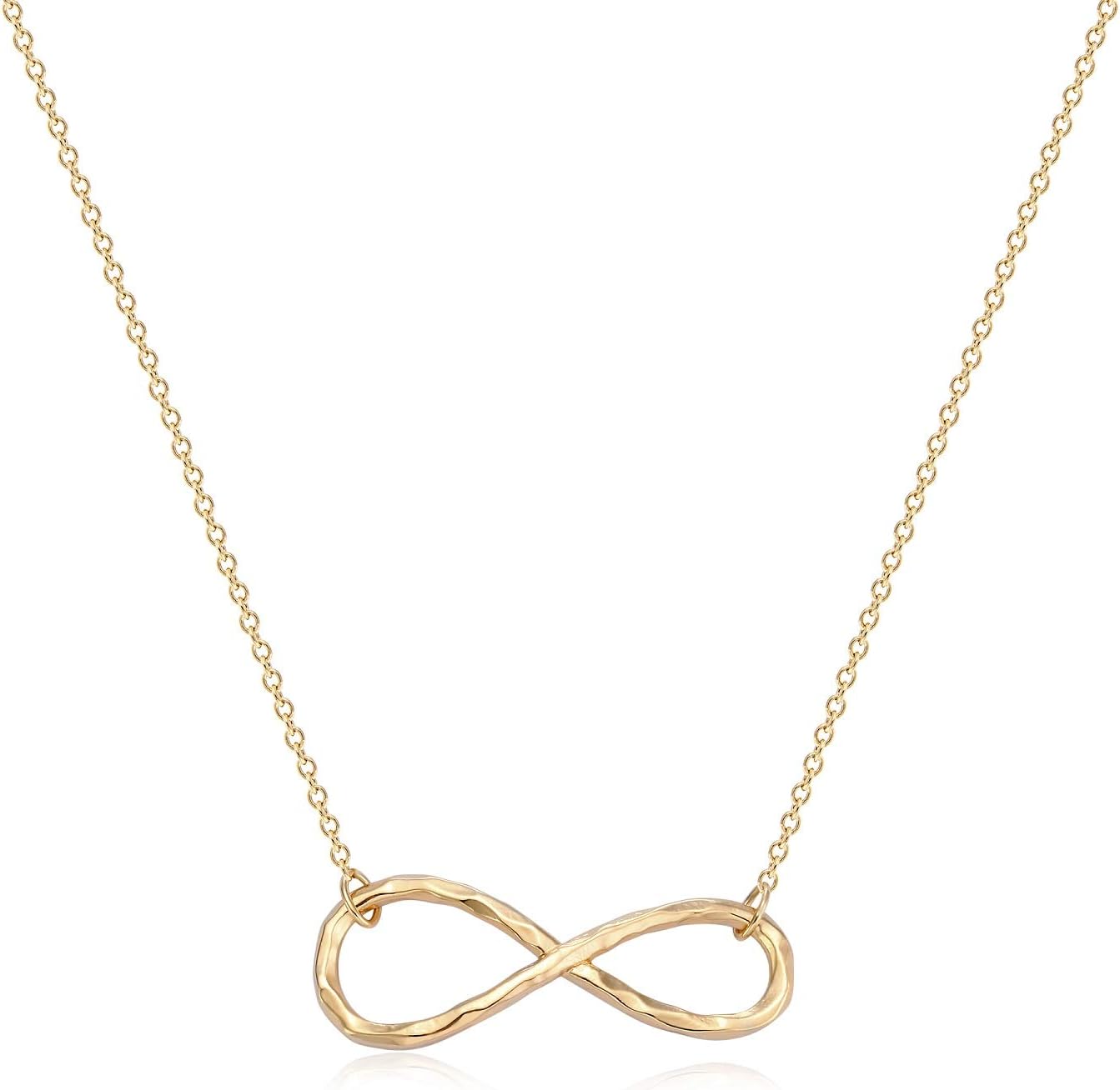 DREMMY STUDIOS Dainty Infinity Necklace, 14K Gold Plated Bridesmaids Gifts for Women Girls