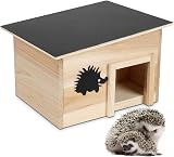 Geezy Wooden Hedgehog House Predator Proof with Removable Roof and Compartments view 1
