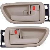 Lcyolada 2Pcs Interior Door Handles Driver &amp; Passenger Side for 2001-07 Toyota Sequoia, 2000-2004 Avalon, 2004-2006 Tundra - Crew Cab ONLY - Four Full-Sized Doors - Beige