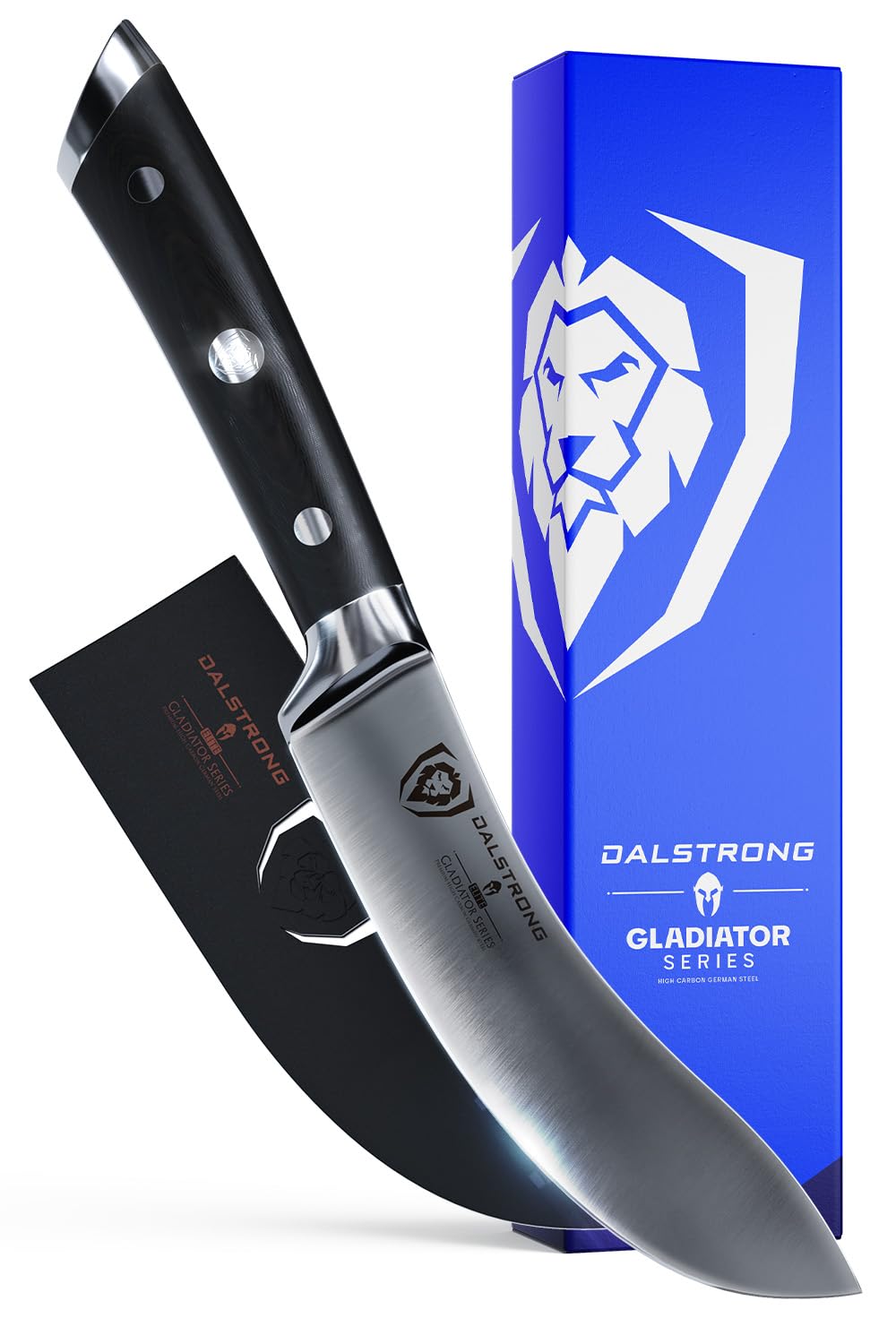 DALSTRONG Skinning & Boning Knife - 5.5 inch - Gladiator Series Elite - Forged German High-Carbon Steel - w/Sheath - Razor Sharp Meat Cutting, Carving, Trimming, Deboning Kitchen Knife - NSF Certified