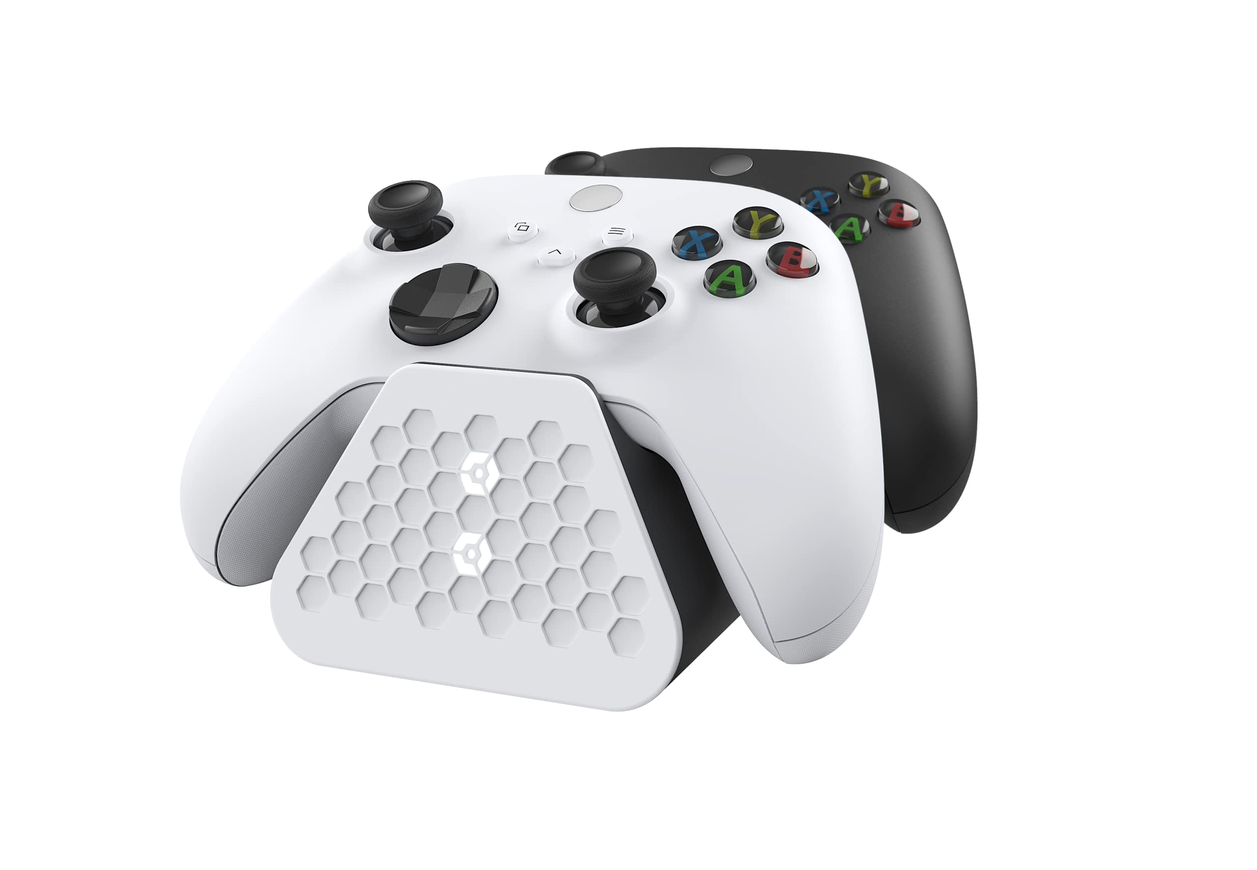 BASEKAMP DUO Charging Station Dock for Xbox Series X / S / One - Charge 2 x Official Xbox Controllers - Includes 2 x Batteries - 2 x Swappable Faceplates