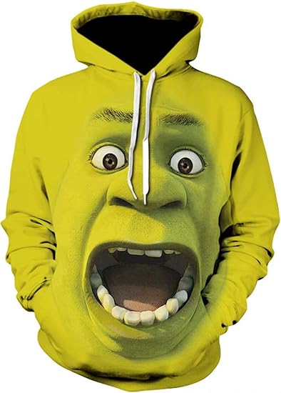 Wdznc Mx Novelty Unisex 3d Digital Printed Hoodies Anime Shrek Hooded Men S Women S Pocket Pullover Sweatshirt Amazon Ca Clothing Accessories