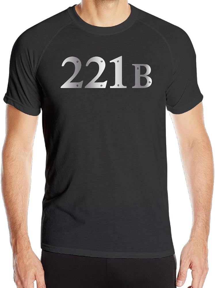 VIREGHING 211B Sherlock Holmes Platinum Style Men's Black Work Out Gym Quick Dry T-Shirt