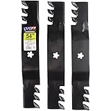 MaxPower 561738XB Commercial Mulching 3-Blade Set for a 54" Cut Craftsman/Husqvarna/Poulan Replaces 32187255, 532187256 and M
