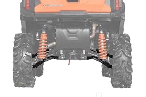 SuperATV Heavy Duty Rear Offset A-Arms for Polaris General 1000 Arched Design Full Camber Adjustability Enhanced Ground Clearance 2016+ Models Black