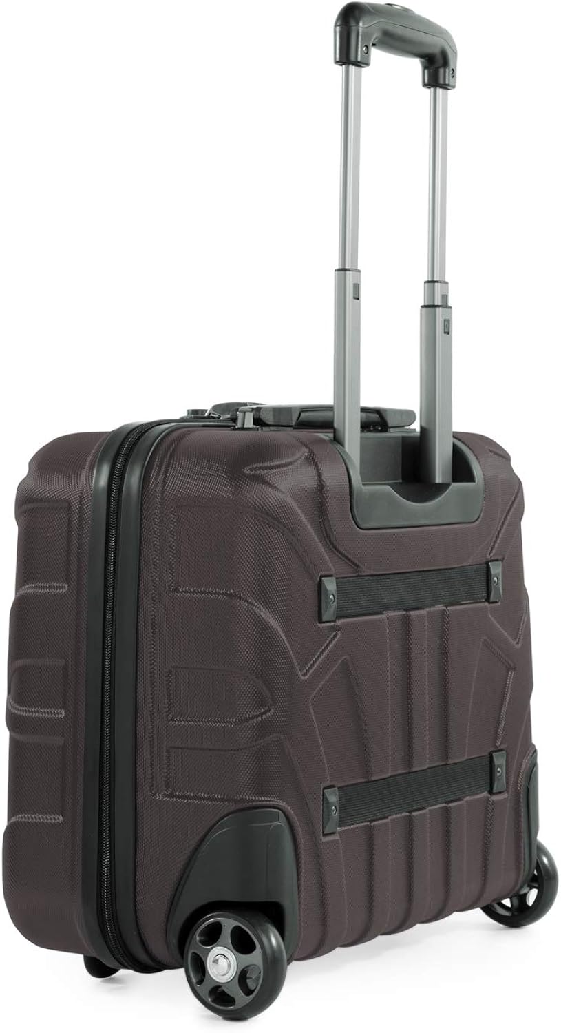 Suitline - Pilot Trolley, Hard Shell, Business Trolley, Cabin Suitcase, Pilot Case, Carry On Luggage, TSA, ABS, 2 Wheels, Titan - Image 3