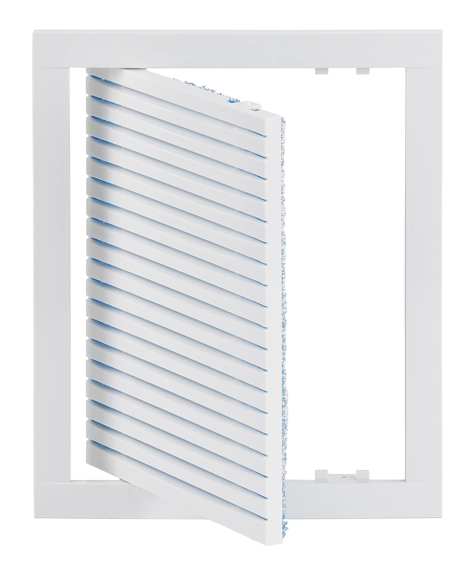 Steinberg14 White ABS Plastic Return Air Grille with Filter - 20x25cm / 8x10'' Ventilation Cover