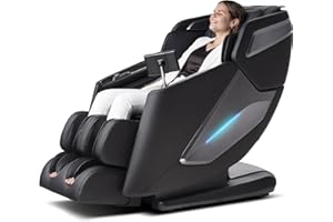 MAZZUP 4D Massage Chair, Full Body Massage Chair, Zero Gravity Recliner w/ Intelligent Voice Control, 53.14" SL Track, Electric Calfrest Extension, 12 Auto Modes, USB Type-C, Bluetooth Speaker, TFT Screen