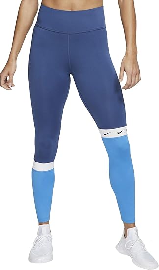 ナイキ レディース 7 8 カラーブロック クロップ ランニングタイツ Us サイズ X Large カラー ブルー スポーツウェア 通販 Amazon
