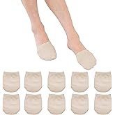 MARRON SMITH 5 Pairs Premium Cotton Mule Socks for Women Well-Made Toe Topper No-Show Liner Socks, Comfortable, Breathable