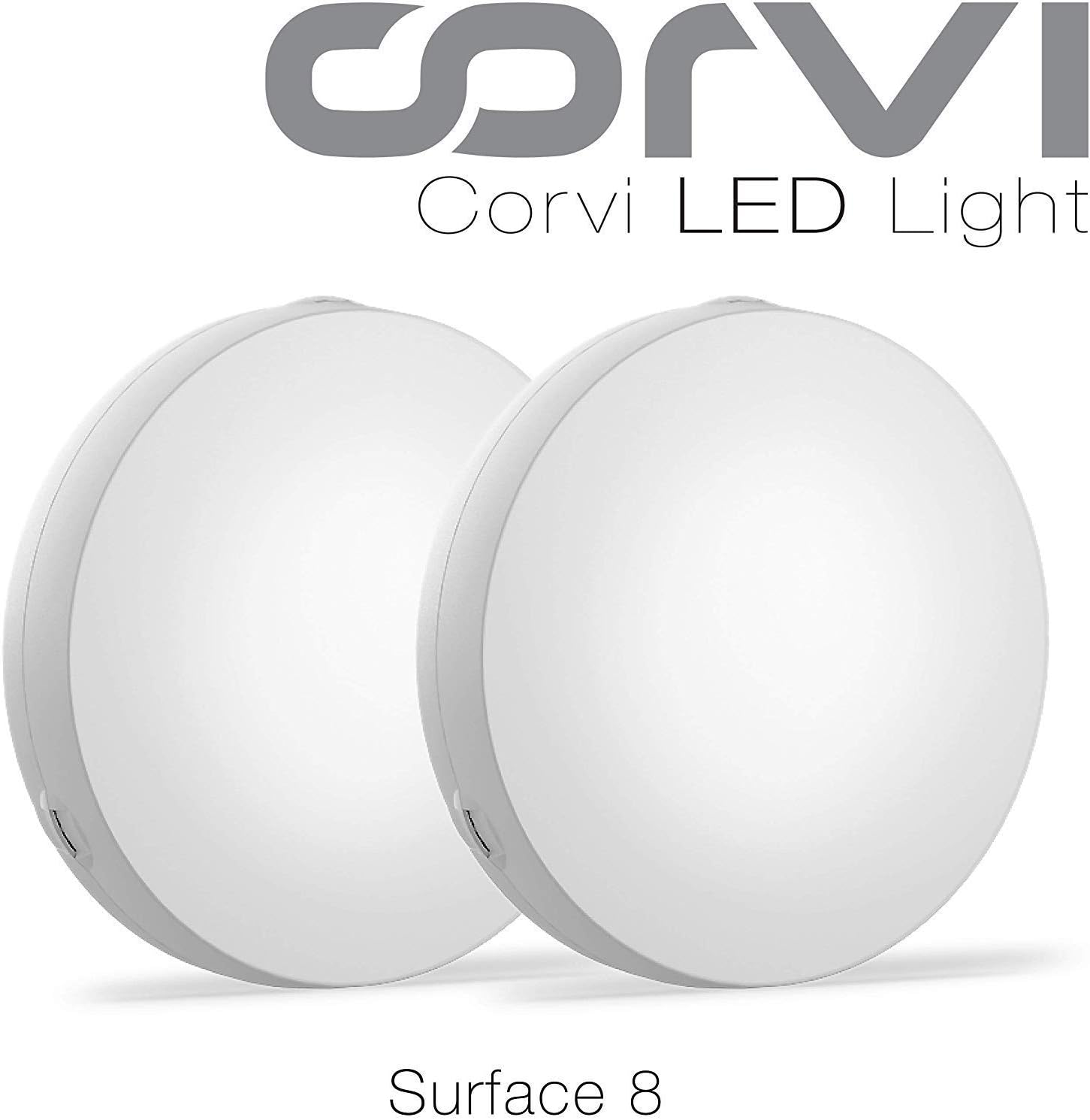 Corvi LED Panel Light - 20 Watts - Surface 8 (Easy White - Pack of 2) (White)