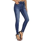 VIPONES Women Classic High Waisted Skinny Jeans for Women Stretch Distressed Butt Lifting Jeans Slim Fit Denim Pants