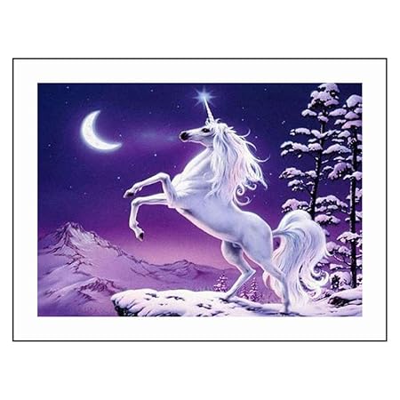 zlhcich Pintura al óleo Animal 1169 Luna 40 * 50cm: Amazon ...