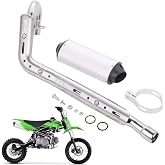28mm High Performance Exhaust Muffler Silencer Pipe Assembly kit 90cc 110cc 125cc Dirt Pit Bike CRF50 SSR Baja Coolster Piranha Pister Pro Taotao 125cc TTR Taotao DB10 DB14 BMS pro 70