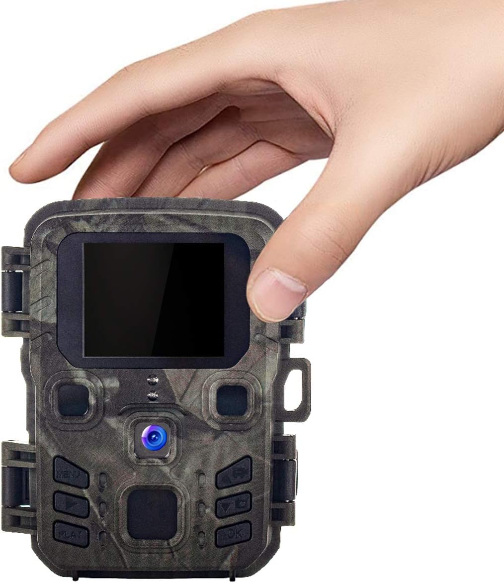 Suntekcam Mini Trail Camera 12MP 1080P 0.3s Trigger Speed Hunting Cams with Night Vision Motion Activated for Wildlife Monitoring Waterproof: Electronics